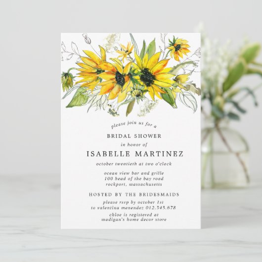 Rustikales Brautparty Einladung (Stehend Vorderseite)