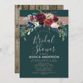 Rustikales Brautparty Einladung (Vorne/Hinten)