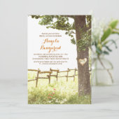 rustikales Brautparty Einladung (Stehend Vorderseite)