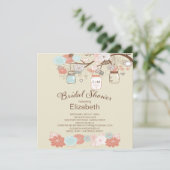 Rustikales Brautparty Einladung (Stehend Vorderseite)