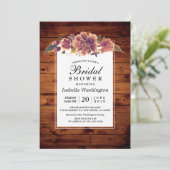 Rustikales Brautparty Einladung (Stehend Vorderseite)