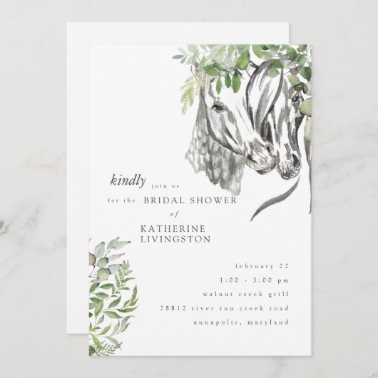 Rustikales Brautparty Einladung (Vorne/Hinten)