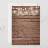 Rustikales Brautparty Einladung (Rückseite)