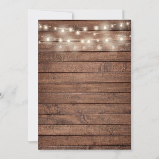 Rustikales Brautparty Einladung (Rückseite)