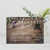 Rustikales Brautparty Einladung (Stehend Vorderseite)