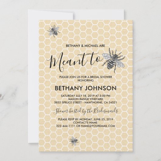 Rustikales Brautparty Einladung (Vorderseite)