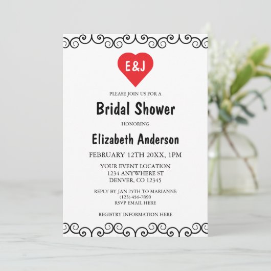 Rustikales Brautparty Einladung (Stehend Vorderseite)