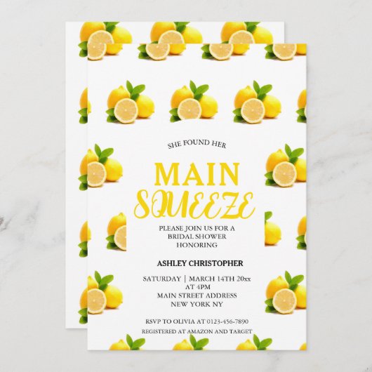 Rustikales Brautparty Einladung (Vorne/Hinten)