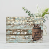 Rustikales Brautparty Einladung (Stehend Vorderseite)