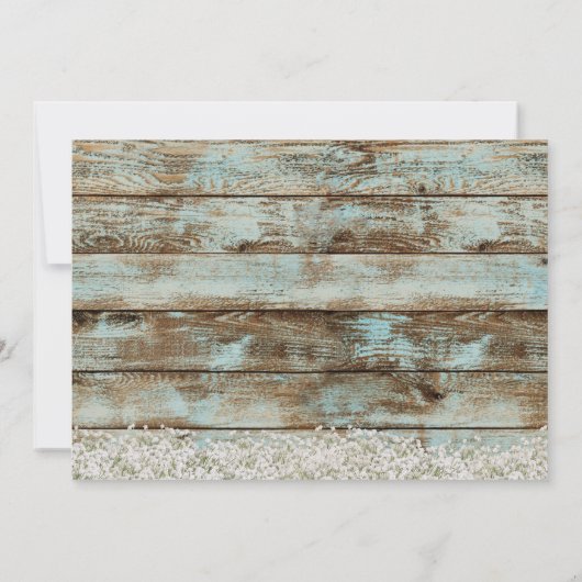 Rustikales Brautparty Einladung (Rückseite)