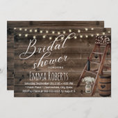 Rustikales Brautparty Einladung (Vorne/Hinten)