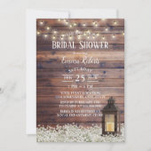 Rustikales Brautparty Einladung (Vorderseite)