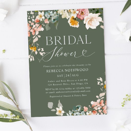 Rustikales Brautparty Einladung