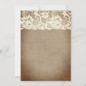 Rustikales Brautparty Einladung (Rückseite)