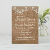 Rustikales Brautparty Einladung (Stehend Vorderseite)