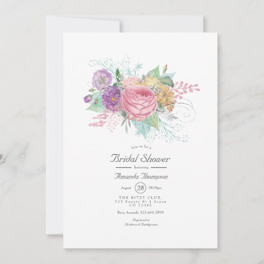 Rustikales Brautparty Einladung (Vorderseite)