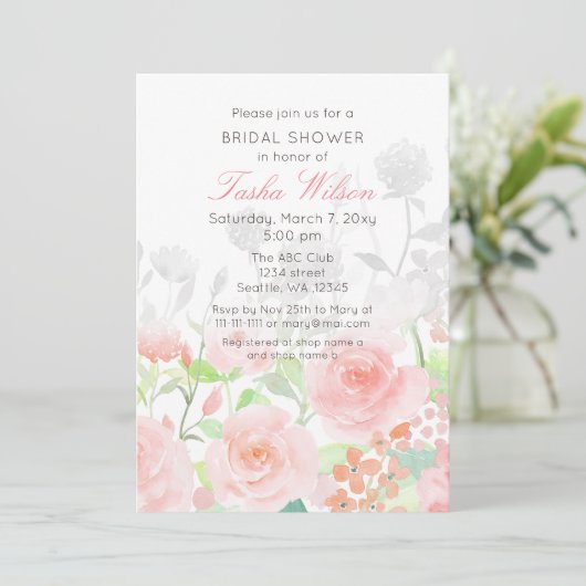 Rustikales Brautparty Einladung (Stehend Vorderseite)