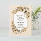 Rustikales Brautparty Einladung (Stehend Vorderseite)