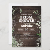 Rustikales Brautparty Einladung (Vorderseite)