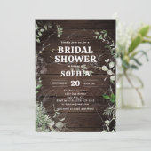 Rustikales Brautparty Einladung (Stehend Vorderseite)