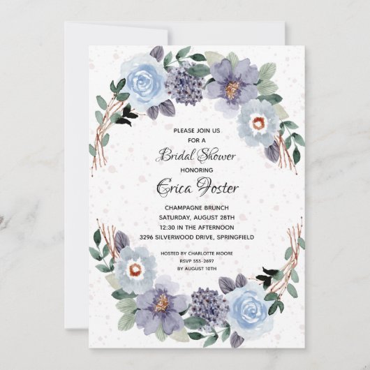 Rustikales Brautparty Einladung (Vorderseite)