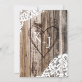 Rustikales Brautparty Einladung (Rückseite)