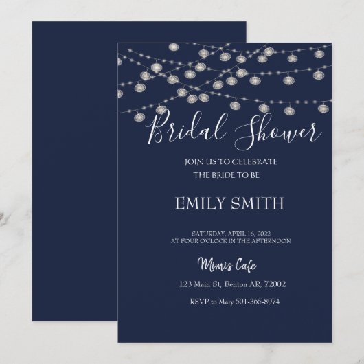 Rustikales Brautparty Einladung (Vorne/Hinten)