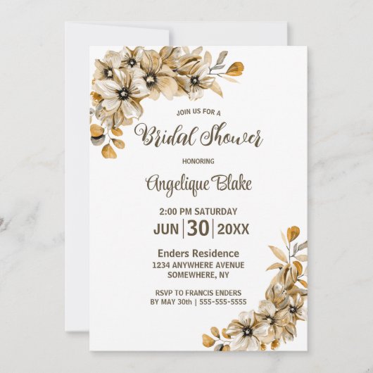 Rustikales Brautparty Einladung (Vorderseite)