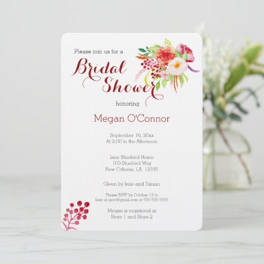 Rustikales Brautparty Einladung (Stehend Vorderseite)