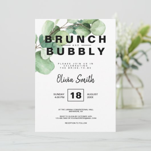 Rustikales Brautparty Einladung (Stehend Vorderseite)