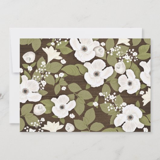 rustikales Brautparty Einladung (Rückseite)