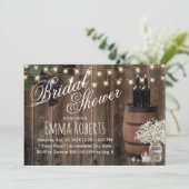 Rustikales Brautparty Einladung (Stehend Vorderseite)