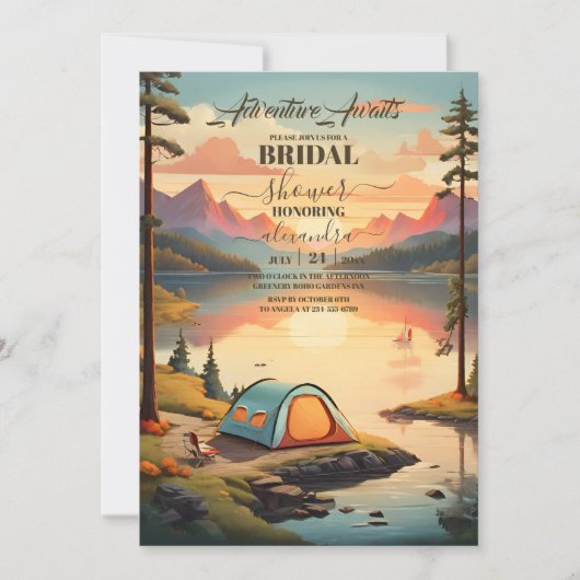 Rustikales Brautparty Einladung (Vorderseite)