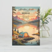 Rustikales Brautparty Einladung (Stehend Vorderseite)