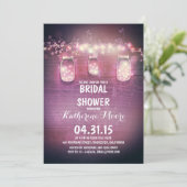 Rustikales Brautparty Einladung (Stehend Vorderseite)