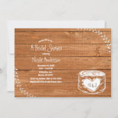 Rustikales Brautparty Einladung (Vorderseite)