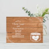 Rustikales Brautparty Einladung (Stehend Vorderseite)