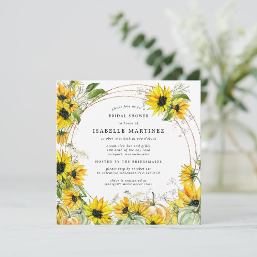 Rustikales Brautparty Einladung (Stehend Vorderseite)