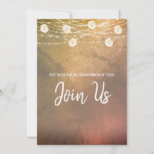 *~* Rustikales Brautparty Einladung (Rückseite)