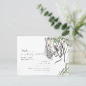 Rustikales Brautparty Einladungspostkarte (Stehend Vorderseite)