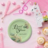 Rustikales Brautparty Fall Aspen Blätter Grün Pappteller (Party)