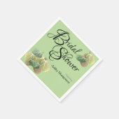 Rustikales Brautparty Fall Aspen Blätter Grün Serviette (Ecke)