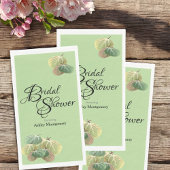 Rustikales Brautparty Fall Aspen Blätter Grün Serviette