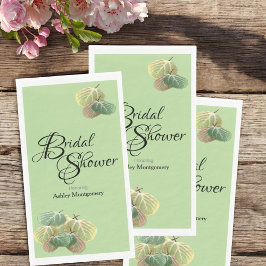 Rustikales Brautparty Fall Aspen Blätter Grün Serviette