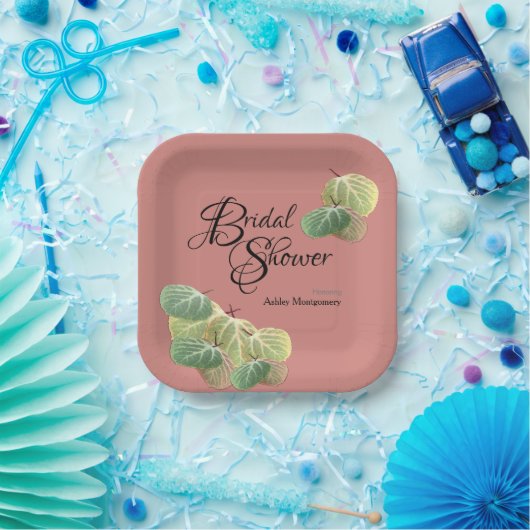 Rustikales Brautparty Fall Aspen Blätter Orange Pappteller (Party)