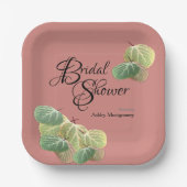 Rustikales Brautparty Fall Aspen Blätter Orange Pappteller (Vorderseite)