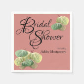 Rustikales Brautparty Fall Aspen Blätter Orange Serviette (Vorderseite)