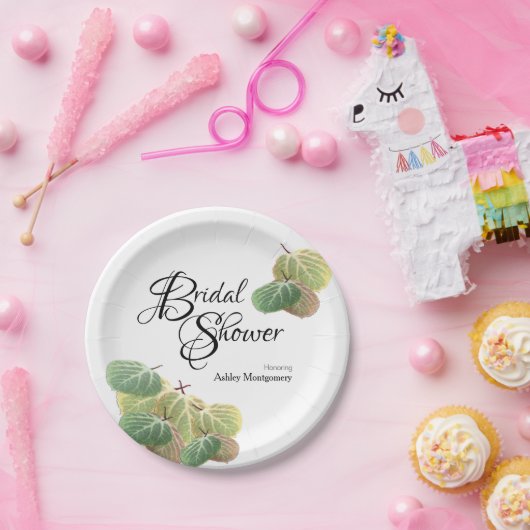 Rustikales Brautparty Fall Aspen Blätter Pappteller (Party)