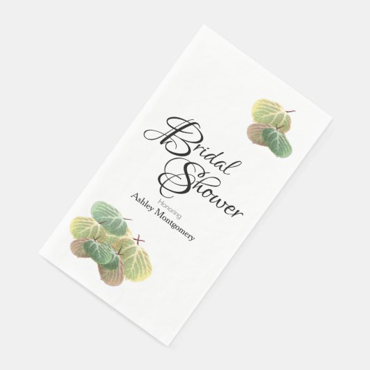 Rustikales Brautparty Fall Aspen Blätter Serviette (Ecke)