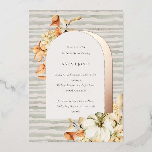 Rustikales Brautparty Folieneinladung (Vorderseite)